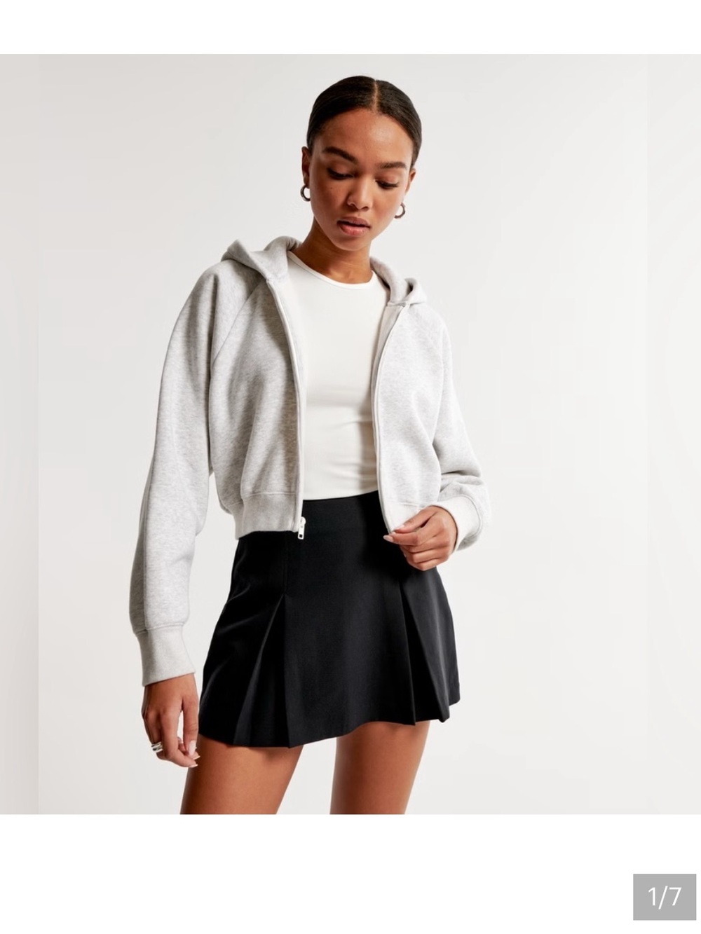 Abercrombie & Fitch tan coloured full zip hoodie